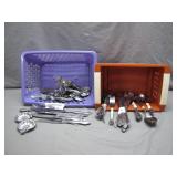 Flatware in Two Storage Baskets