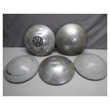 Five Classic VW Hub Caps