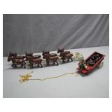 Cast Iron Horse-Drawn Wagon Set