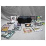 Sony CD Player with 15 Assorted CDs