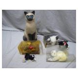 Cat Figurines and Plush Toys