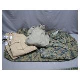 Military Clothing Lot and Carry Case