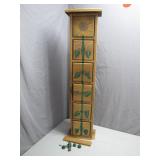 Hand-Painted Wooden Storage Tower With...