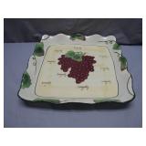 Hand-Painted Ceramic Grape Serving Tray