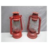 Red Metal American Camp Lanterns
