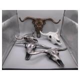 Long Horn Heads, Includes Pewter