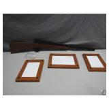 Decorative Rifle with Hanging Photo Frames