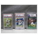 Graded Football Card Trio: Gillislee, Akers, Moss