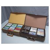 Cassette Tapes in Two Carry Cases