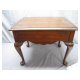 Queen Anne Style Wooden End Table
