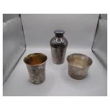 Silver Plated & Sterling Bar Shot Glass Set