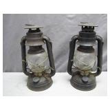 Metal Kerosene Lanterns with Glass Globes