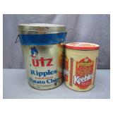 Utz and Keebler Snack Tins
