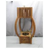 Wooden Pendant Light With Chain Fixture
