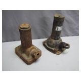 Two Early Mechanical Bottle Jacks