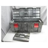 Heavy-Duty Plastic Toolbox with Removable Tray