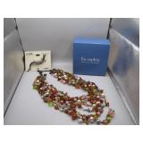 Lia Sophia Necklace with Lizard Pin