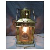 Solid Brass Maritime-Style Electric Lantern