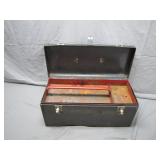 Metal Toolbox With Red Handle