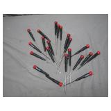 Precision Screwdrivers With Red Caps