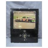 NASCAR Clock Featuring Racecar and Driver