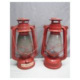 American-Made Red Kerosene Lanterns