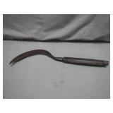 Vintage Hand Scythe with Wooden Handle