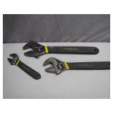 3 Pittsburgh Adjustable Wrenches