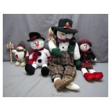 Festive Snowman Family Plush Set