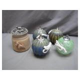 Handmade Pottery Jar and Blown Glass Ornaments