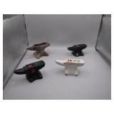 4 Mini Anvil S&P Shakers & Figurine Decor