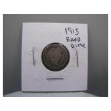 1913 Barber Silver Dime