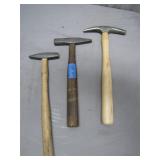 3 Vintage Hammer Heads with Handles