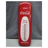 Coca-Cola Metal Thermometer Sign