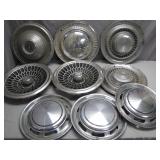 9 Assorted Hubcaps