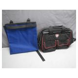 Durable Black Tool Bag with Blue Organizer