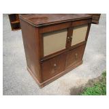 Wooden Cabinet With Chic Lion Pulls