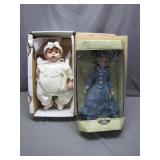 Two Collectible Dolls with Boxes