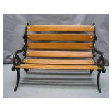 Miniature Wooden and Cast Iron Bench