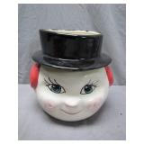 Charming Ceramic Head-Shaped Cookie Jar