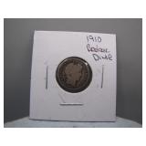 1910 Barber Silver Dime