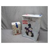 Holiday-Themed Cookie Jar and Snowman Decor