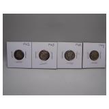 1942-1944 Mercury Silver Dimes, Includes 1944-D
