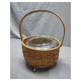 Wicker Basket With Glass Gemstones