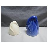2 Ceramic Bottom's Up Shot Glasses