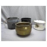 4 Metal Utility Containers