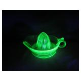 Uranium Glass Citrus Juicer