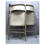 3 Metal Folding Chairs