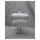 Pressed Glass Compote With Lid