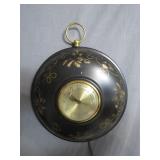 Hanging Clock With Floral Accents